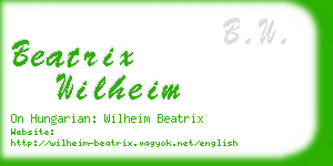 beatrix wilheim business card